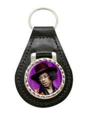 Image of Jimi Hendrix Leather Key Fob