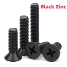 Image of Black M2 M2.5 M3 Countersunk Screws Phillips Head Machine 3mm-16mm Screws