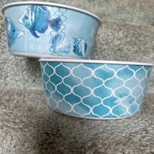 Image of SONOMA Life + Style Coastal Melamine set 2 serving bowls , Ocean Sea Fish Design