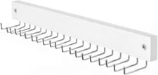 Image of Wall-Mounted Belt and Tie Hanger, Wood Space-Saving Belt Rack with 20 Rotating H