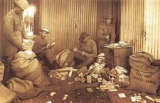 Image of RPPC 1899-1902 The Boer War sorting the Christmas Mail 0319