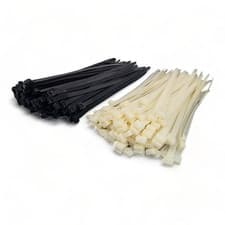 Image of Cable Ties Black & White Premium Zip Ties Cable Tidy Long Short Small All Sizes