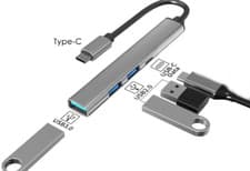 Image of USB-C to USB A Adapter HUB 2.0/3.0 Port Multi Splitter OTG For Mobile Phone Mac