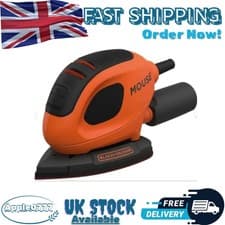 Image of 55w Black+Decker Detail Mouse Electric Sander with 6 Sanding Sheets Bew230-GB