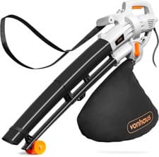 Image of VonHaus Leaf Blower Vacuum & Mulch 3000W Leaves Collector, Clear Gardens, Patios