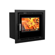 Image of Inset Multifuel Stove Log Burner 6.9kw 4 Sided Frame Eco Design Woolly Mammoth