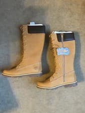 Image of New Timberland tan nubuck knee high boots size 3.5