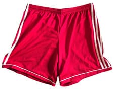 Image of Adidas Climalite Red Shorts Tie waist 3 side stripes Size L/L NWOT