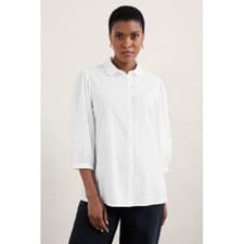 Image of Seasalt Hope Cottage Cotton Check Blouse - Salt - 12 16 18 - Was £55.95