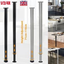 Image of 1-4PC 710-1100mm Adjustable Kitchen Worktop/Desk/Breakfast Bar Table Leg Support