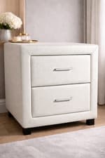 Image of 2 Drawer Bedside Table - Modern Designed Nightstand/Storage - SALE