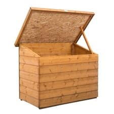 Image of Rowlinson Shiplap Garden Patio Chest Small Wooden Storage