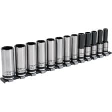 Image of Sealey 13 Piece Black Series 1/2" Drive Deep Lock On Hexagon Socket Set