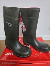Image of Dunlop wellingtons Purofort Professional Full Safety Green CI SRA - Size UK 9