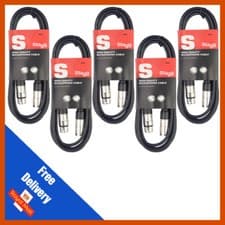 Image of 5 x 3m Stagg Microphone Cable Male to Female Balanced XLR Mic Audio Lead