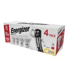 Image of Energizer LED 4.9W GU10 345lm 3,000K (Warm White), Pack of 4, S14425