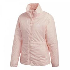Image of Adidas Women Insulated Jacket XS Pink Primegreen Water Resistant Lightweight