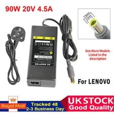 Image of 90W AC Adapter Laptop Charger For Lenovo Thinkpad T410 T420 T520 Z60 Z61 X200 UK