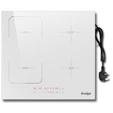 Image of 60CM Induction Hob White 4 Burner Induction Hob with Plug 13 amp 2800W Electric