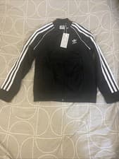 Image of Classic Black And White Adidas Tracksuit Top Size UK 9-10 Years