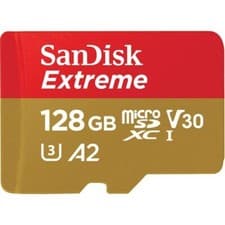 Image of SanDisk Extreme microSDXC 190MB/s UHSI U3 V30 & Adapter 128GB SDSQXAA-128G