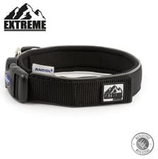 Image of Ancol Extreme Black Nylon Padded Dog Collar Size XS 26-30cms
