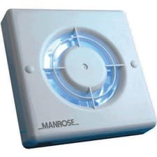 Image of Manrose 100mm Standard Bathroom Extractor Fan With Adjustable Timer XF100T