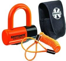 Image of Kryptonite Evolution Disc Lock - Premium Pack - Orange With Pouch And reminder c
