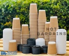 Image of Disposable Coffee Cups Paper Cups Kraft Cups For Hot Drinks Triple Layer Cups