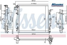 Image of COOLANT RADIATOR 61037 NISSENS I