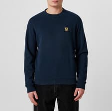 Image of Belstaff Crew Neck Sweatshirt - Navy Dark Ink - Mens Small - New with tags