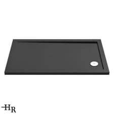 Image of Hudson Reed Slimline Slate Grey Rectangular Shower Trays Modern Bathroom