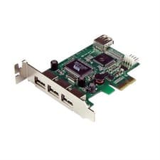 Image of StarTech 4 Port PCI Express Low Profile High Speed USB Card