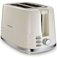Image of Morphy Richards 2 Slice Toaster Stylish 220022 Bread Kitchen Cream GRADED