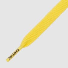 Image of Mr Lacy Flatties Yellow, Flat shoelaces Premium Quality - Classic 130 cm