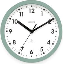 Image of Acctim Nardo 20cm Radio Controlled Wall Clock Green Silent Modern