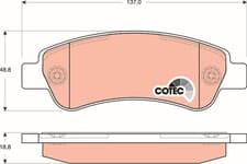 Image of GDB1682 BRAKE PAD SET, DISC BRAKE TRW