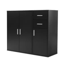 Image of Wooden Sideboard Cabinet Cupboard Unit Storage Furniture With 2 Drawers 3 Doors