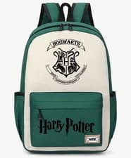 Image of Harry Potter Hogwarts Backpack Green Crest Logo School Bag Casual Travel Gift