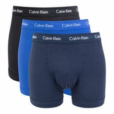 Image of Calvin Klein boxers 3 Pack Men’s Boxer Shorts Trunks  3 Pack= Blue/Navy/Black.