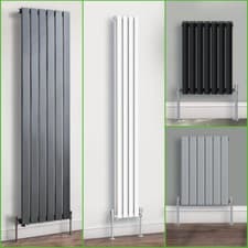 Image of Horizontal Vertical Designer Radiator Flat Panel Oval Column Central Heating RAD