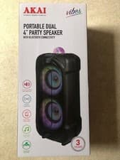 Image of Akai A58207 Vibes Portable Dual Party Powerful Bluetooth Speaker