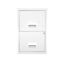 Image of Pierre Henry Metal 2 Drawer Maxi Filing Cabinet A4 Bright White