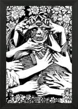 Image of All seeing Eye Framed Wall Art Poster Canvas Print Picture