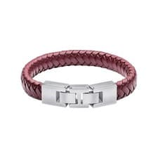 Image of Fred Bennett Bracelet B5633 Burgundy Leather with Statement Clasp RRP £45.00