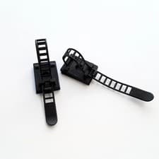 Image of 10X Black White Adjustable Self-Adhesive Cable Clamp Clips Wire Cord Holder Orga