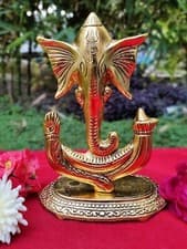 Image of NEW Brass Statue Idol Lord Ganesha Religious Ganpathy Ganesh Figurine US