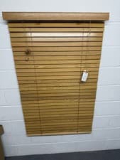 Image of Real Oak Luxury Wooden Venetian Blind 90cm Wide x 140cm Drop 50mm Slats