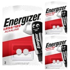 Image of 6 x Energizer LR54 Alkaline Batteries 1.5V - 189 LR1130 AG10 GP189 L1130 389A