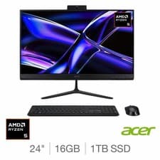 Image of Acer C24-B 24 Inch All in One Desktop PC, AMD Ryzen AI 5, 16GB 1TB, DQ.BTGEK.001